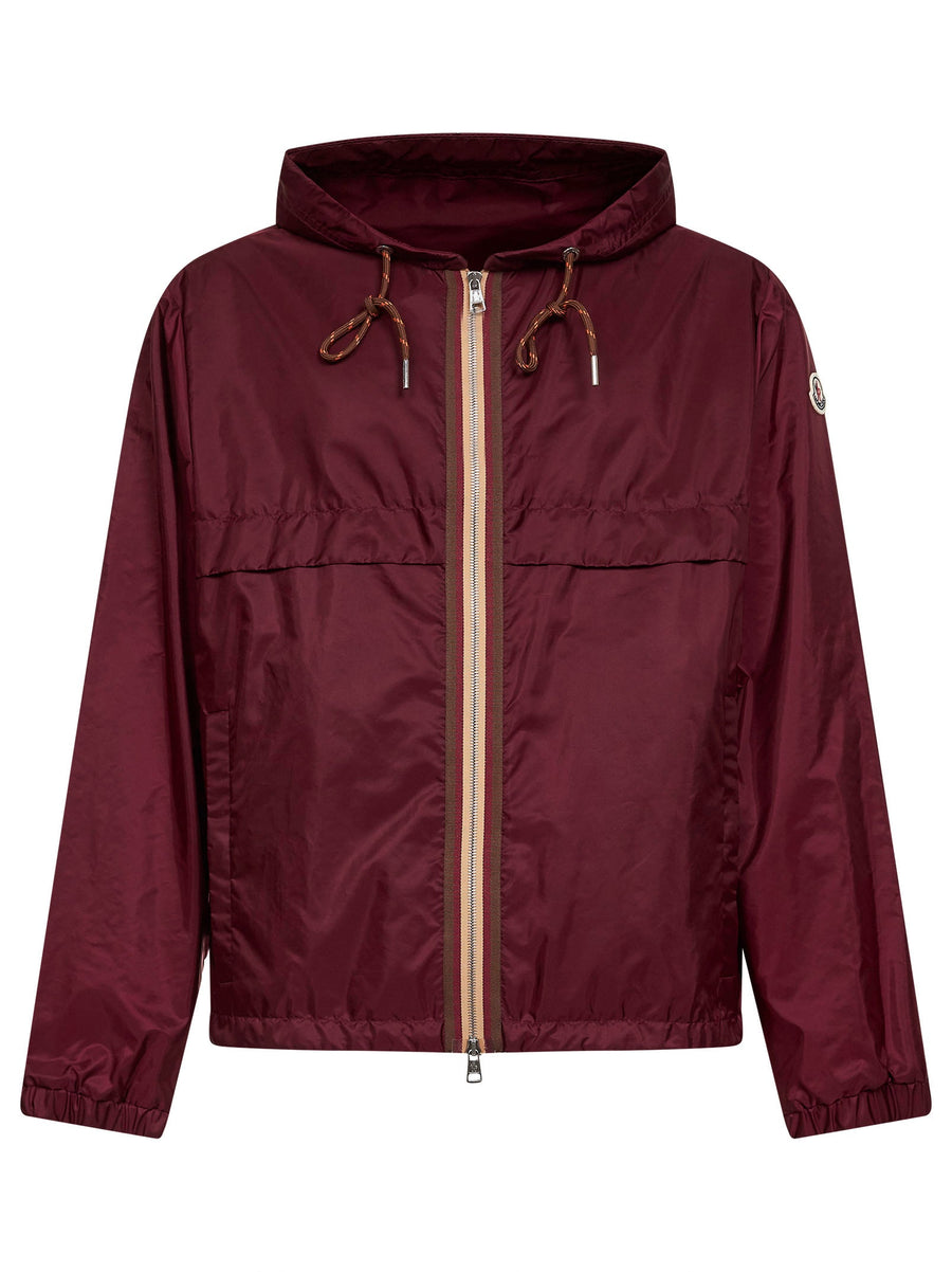 Hooded Jacket Nidge Burgundy Polyamide Bomber