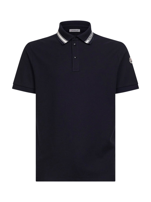 Polo Shirt Blue Cotton Piqué