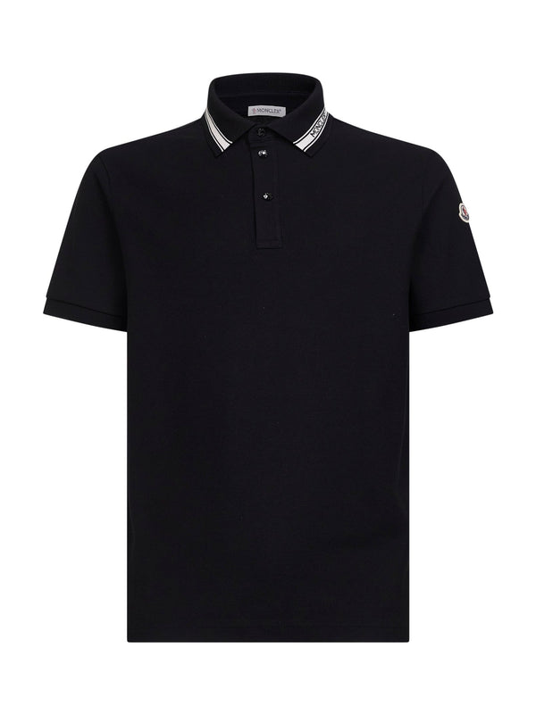 Piqué Polo Shirt Black Cotton