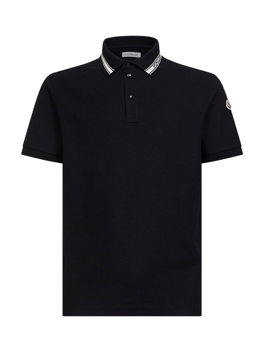 Piqué Polo Shirt Black Cotton