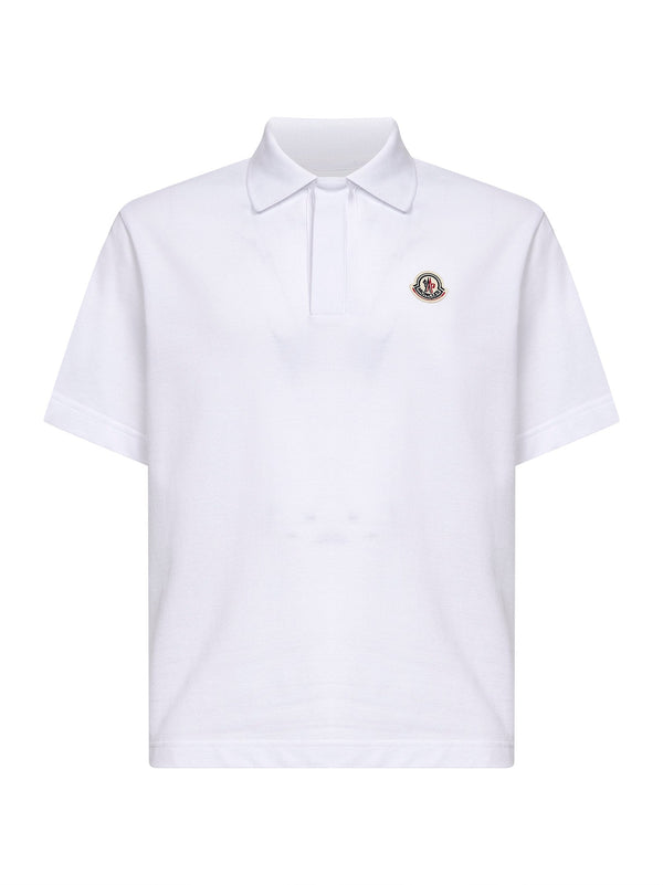 Polo Shirt White Cotton Pique