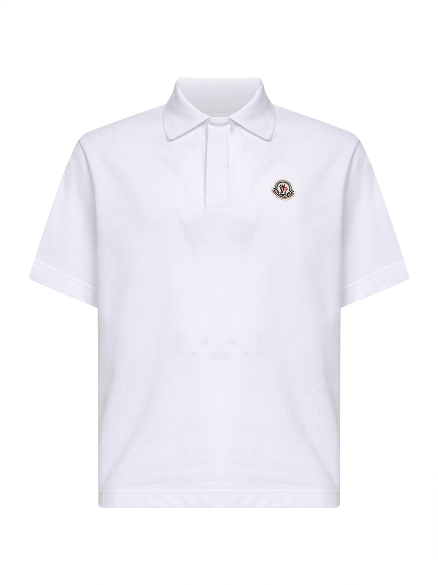 Polo Shirt White Cotton Pique