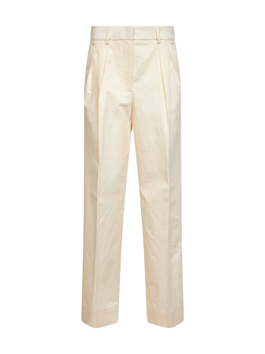 Trousers Natural Cotton Gabardine Beige