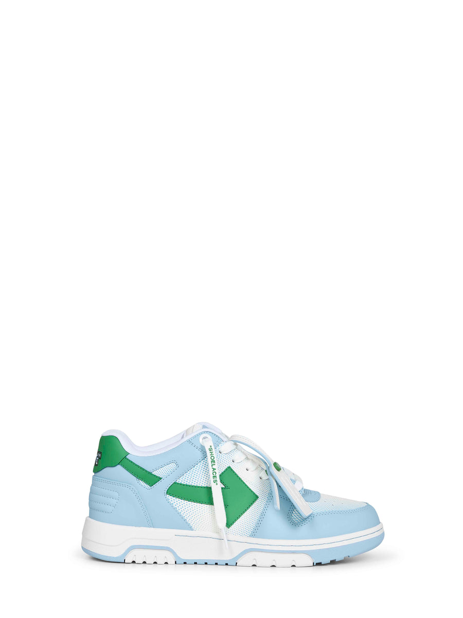 Baby Blue And Green Gradient Sneakers Blue/green Calf Leather Trainers