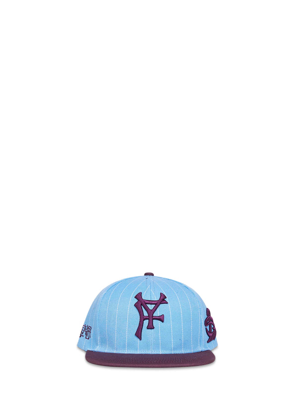 Baseball Cap Blue-Purple Multicolour Leather Hat