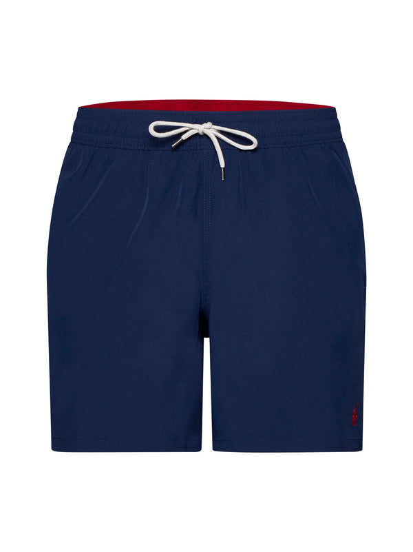 Logo Swim Shorts Blue Recycled Polyester Beachwear