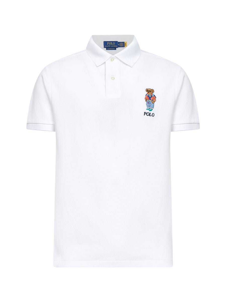 Polo Shirt Bear White