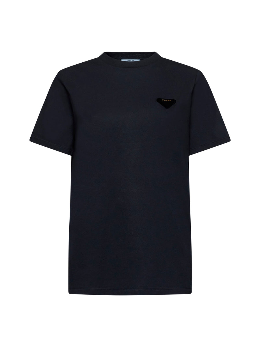 Logo Cotton T-Shirt Black T-shirts & Jerseys