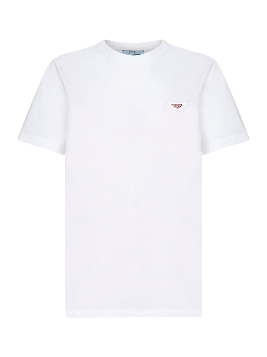 White Jersey Logo T-Shirt Cotton T-shirts & Jerseys