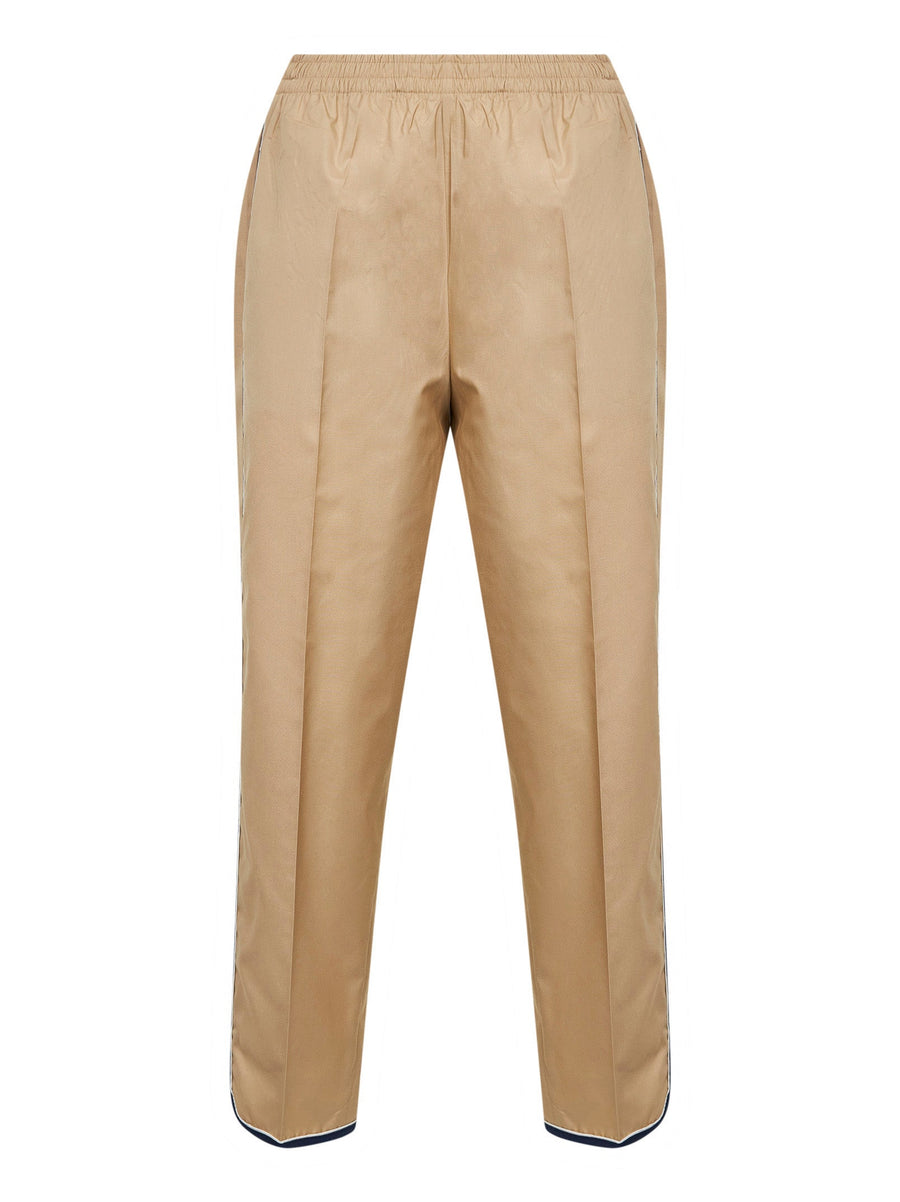 Desert Twill Trousers With Tapered Leg Beige Polyester