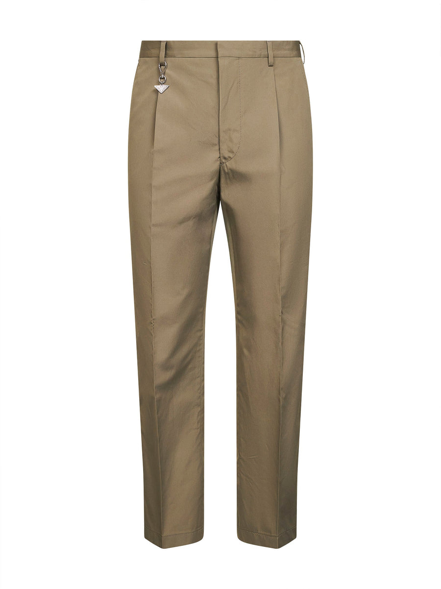 Clay Cotton Trousers With Key Ring Green Natural (veg) ->