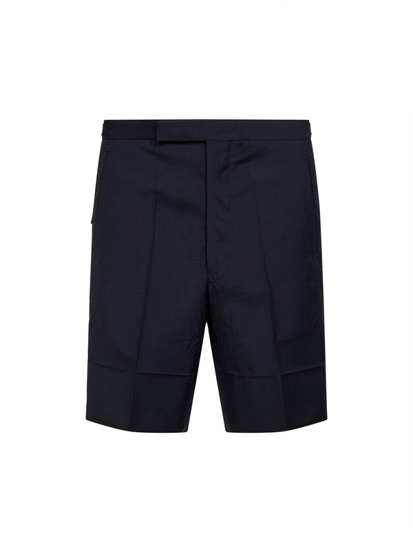 Blue Wool And Mohair Tailored Bermuda Shorts Virgin
