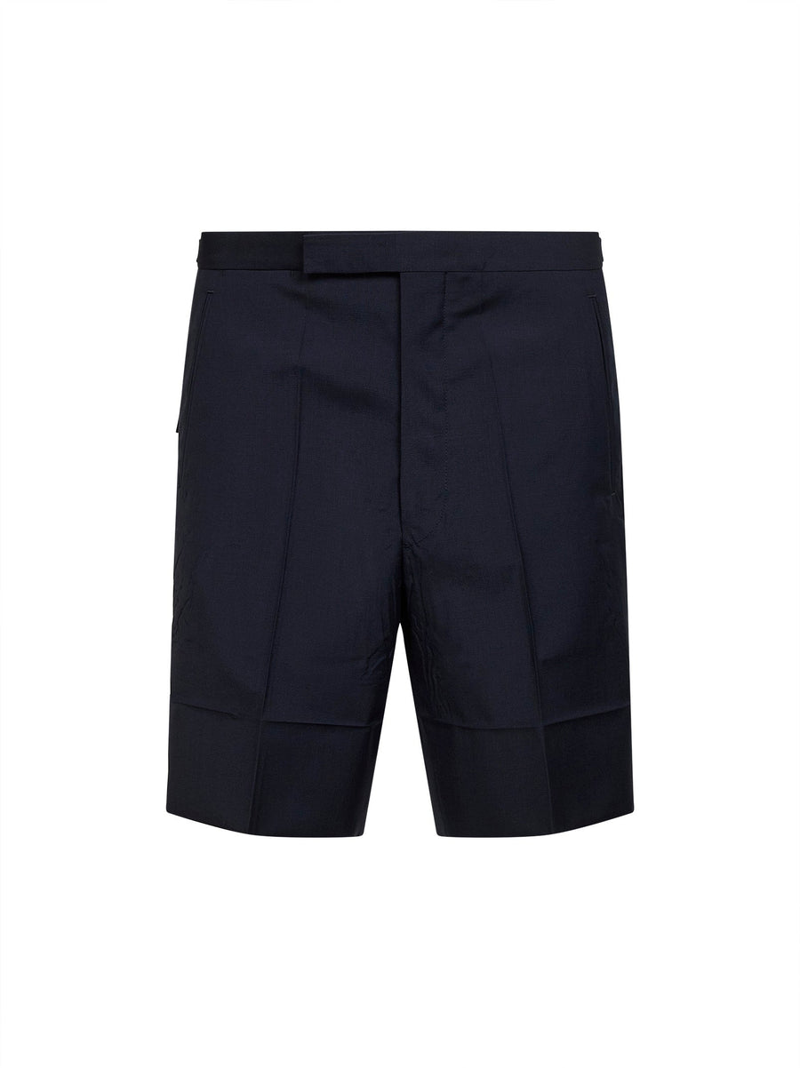 Blue Wool And Mohair Tailored Bermuda Shorts Virgin