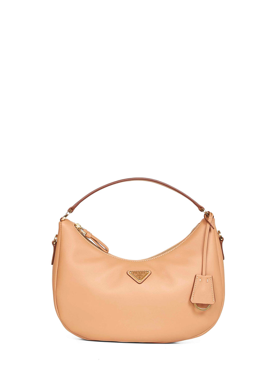 Natural Hobo Shoulder Bag Calf Leather
