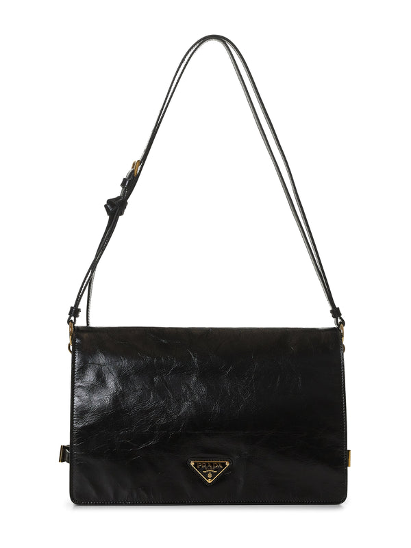 Black Medium Shoulder Bag Calf Leather