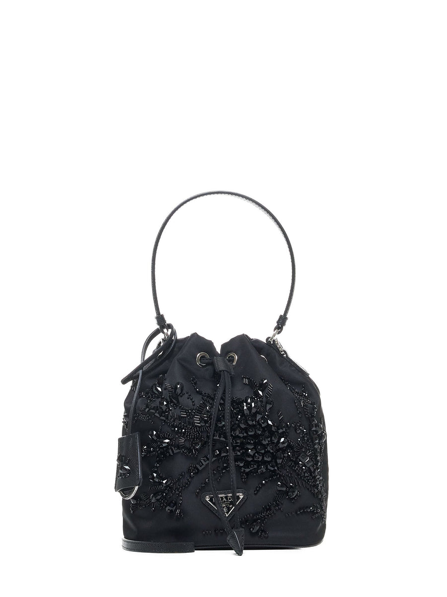 Mini Bucket Bag Re-Nylon Black Recycled Polyamide Shoulder