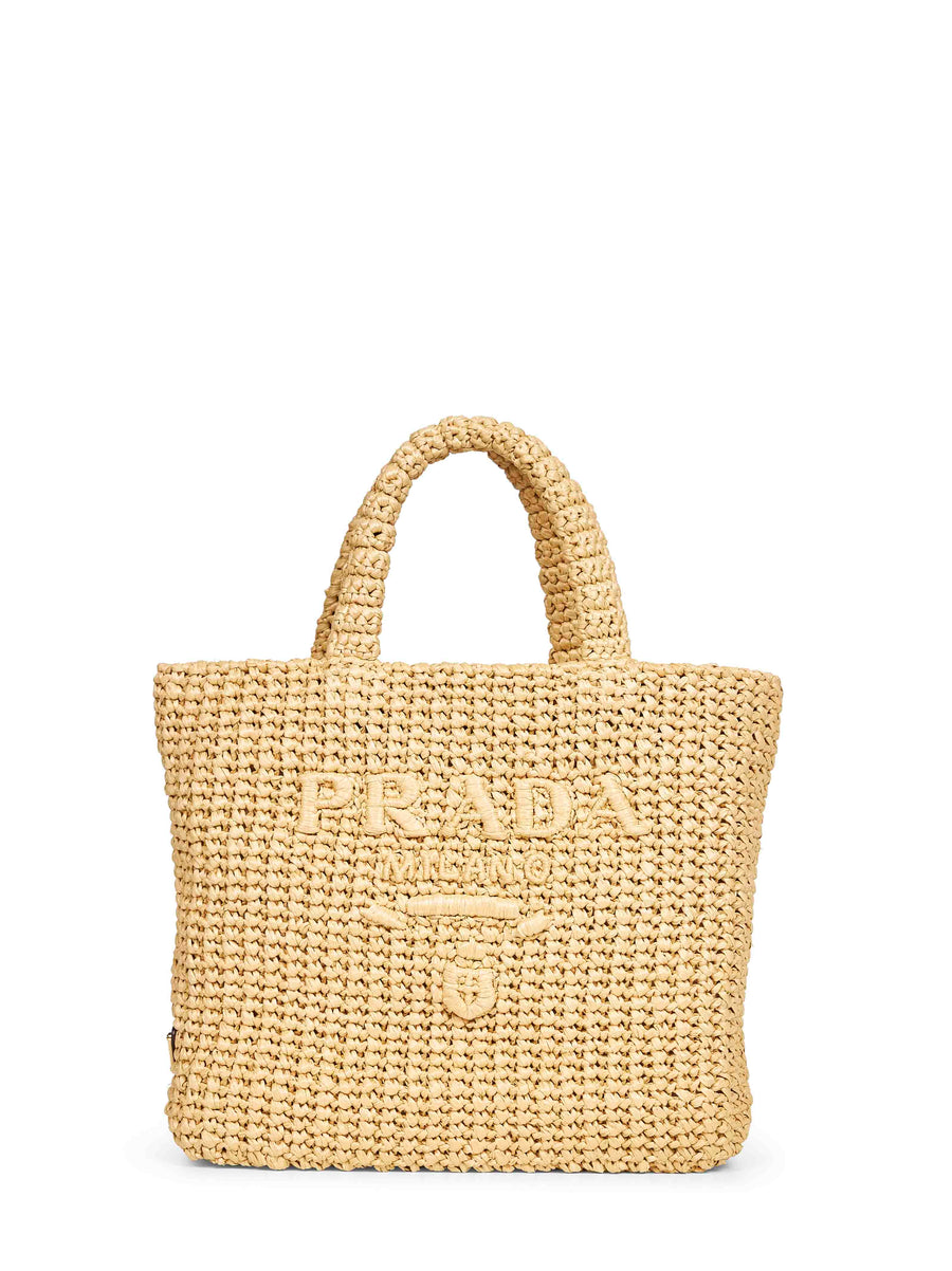 Natural Small Tote Bag Yellow Viscose Handbags