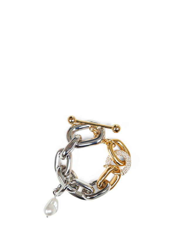 Bracelet Xl Two-Tone Silver-Gold Multicolour Brass Bracelets
