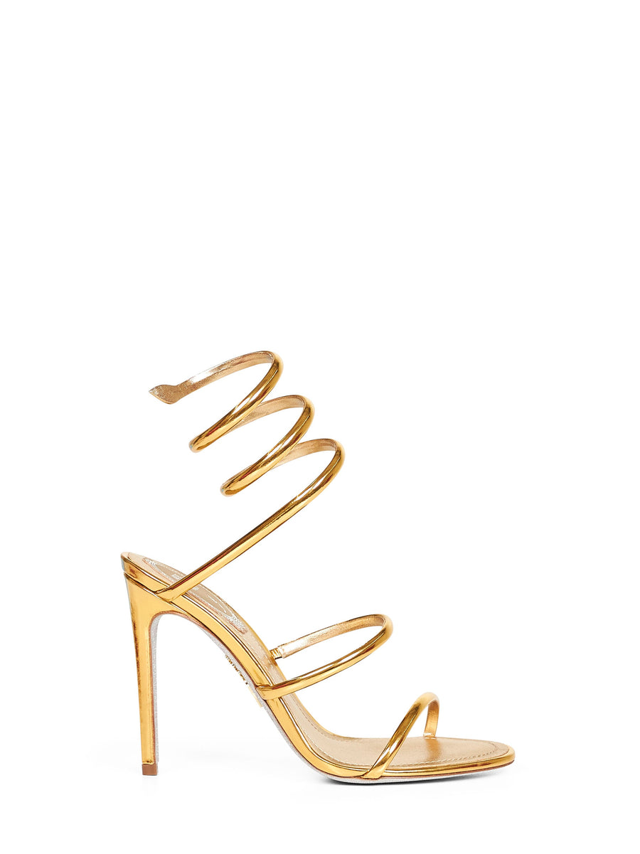 Metallic Gold Cleo 105 Sandals Calf Leather