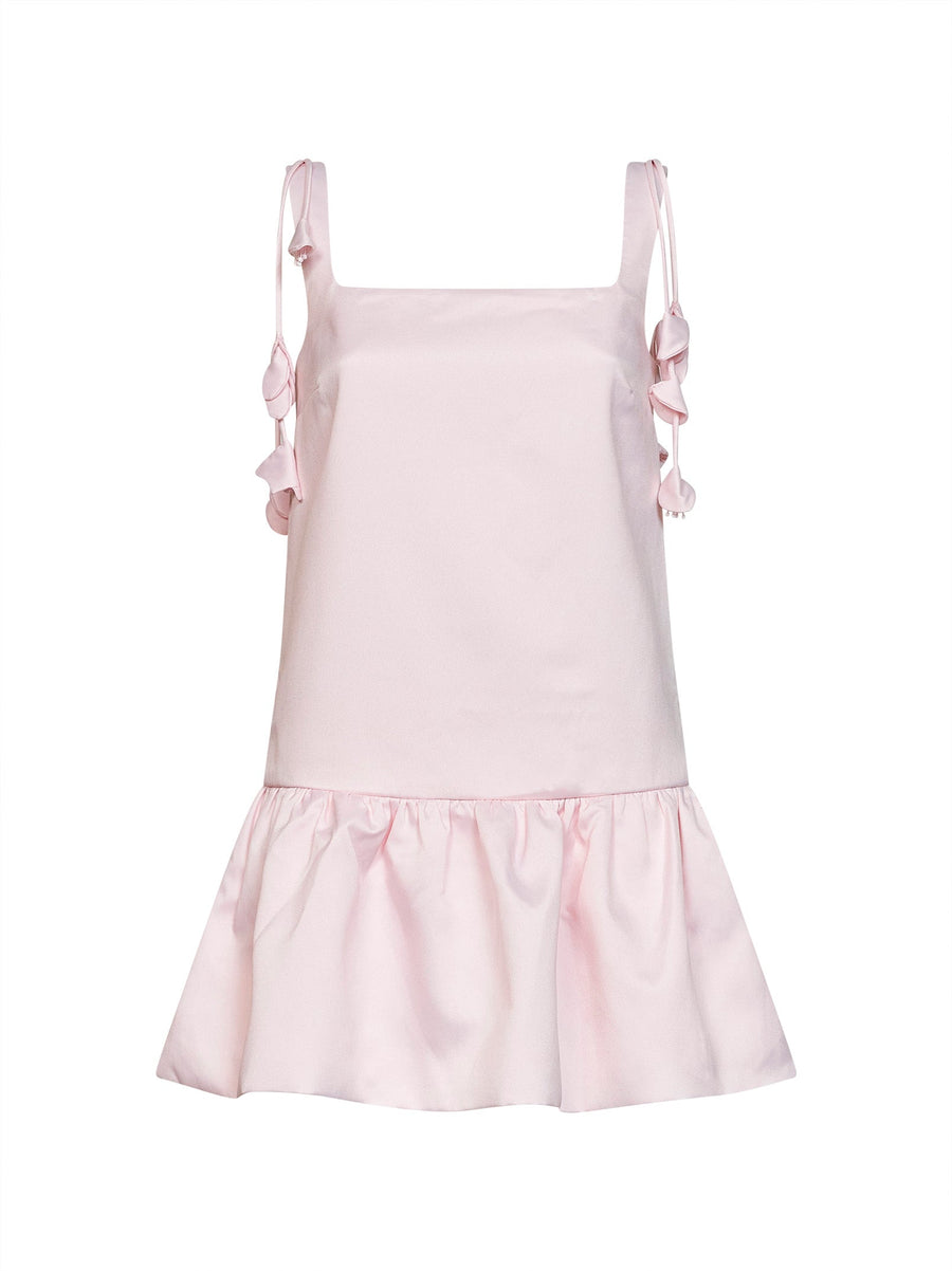 Mini Dress Pink Taffeta Polyethylene