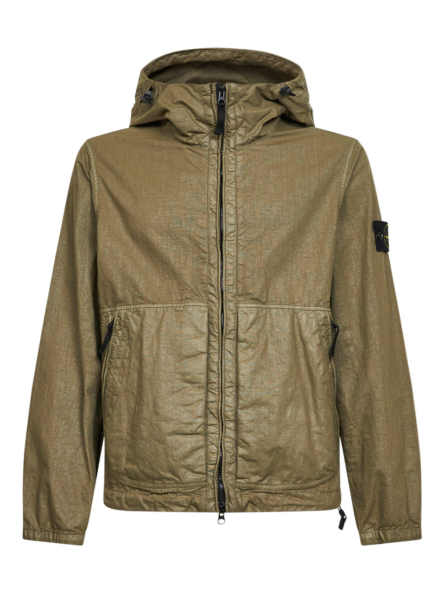 Hooded Jacket Panama-Tc Nylon Military Green Polyamide Bomber