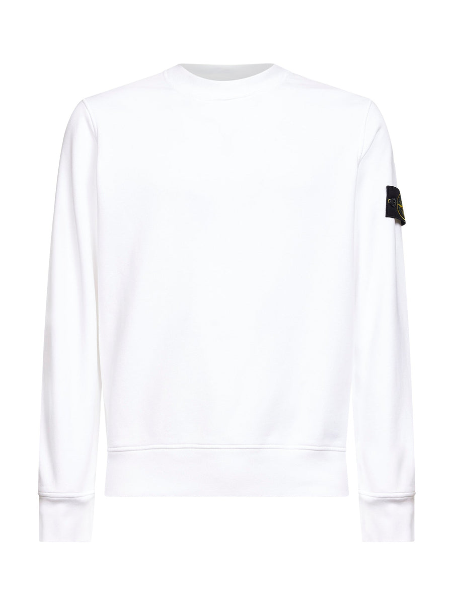 Organic Cotton Crewneck Sweatshirt White Sweatshirts
