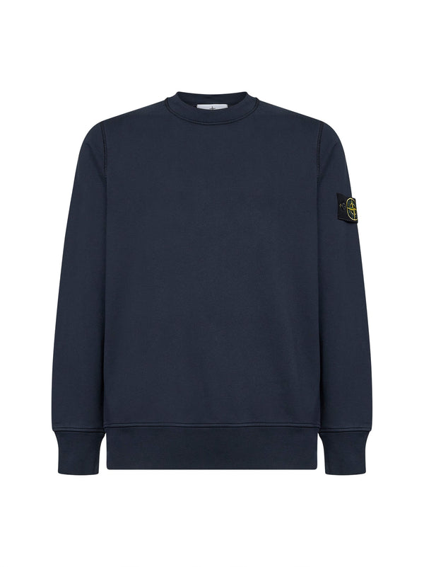 Blue Organic Cotton Crewneck Sweatshirt Sweatshirts