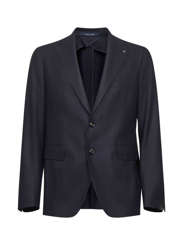 Blue Wool And Cashmere Montecarlo Blazer Virgin Jacket