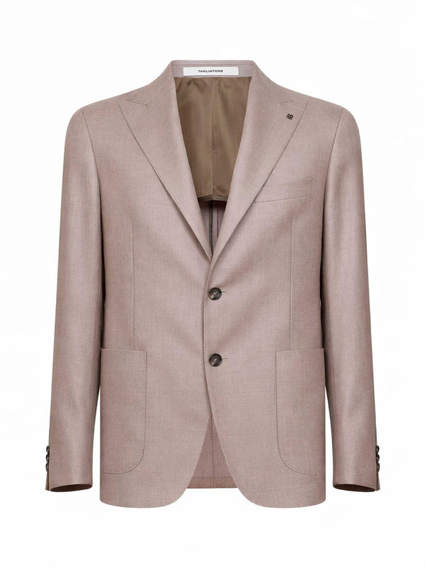 Blazer Montecarlo Beige Virgin Wool Jacket