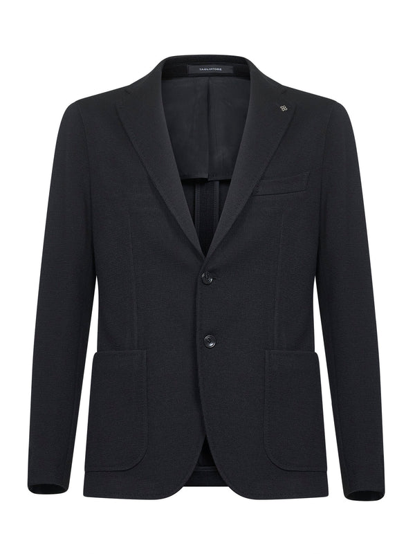 Black Jersey Montecarlo Blazer Polyester Jacket