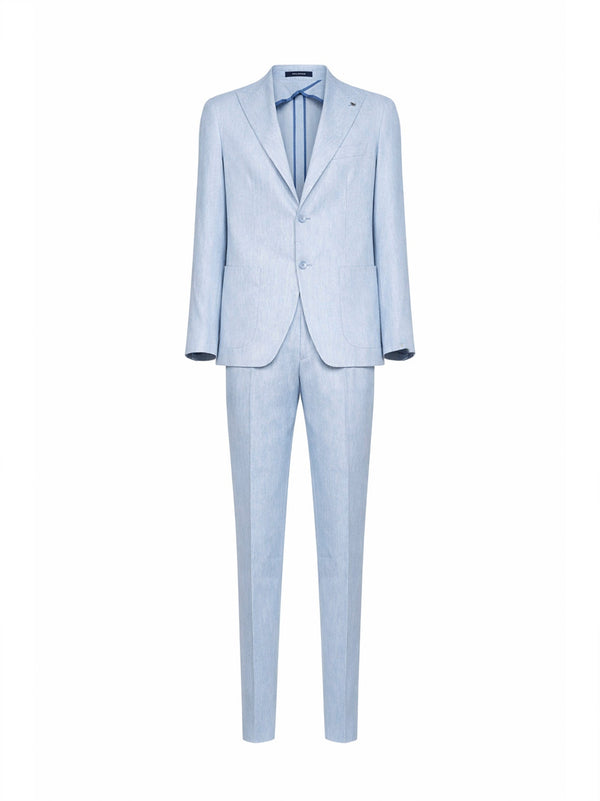 Suit Montecarlo Light Blue Linen Blend Suits