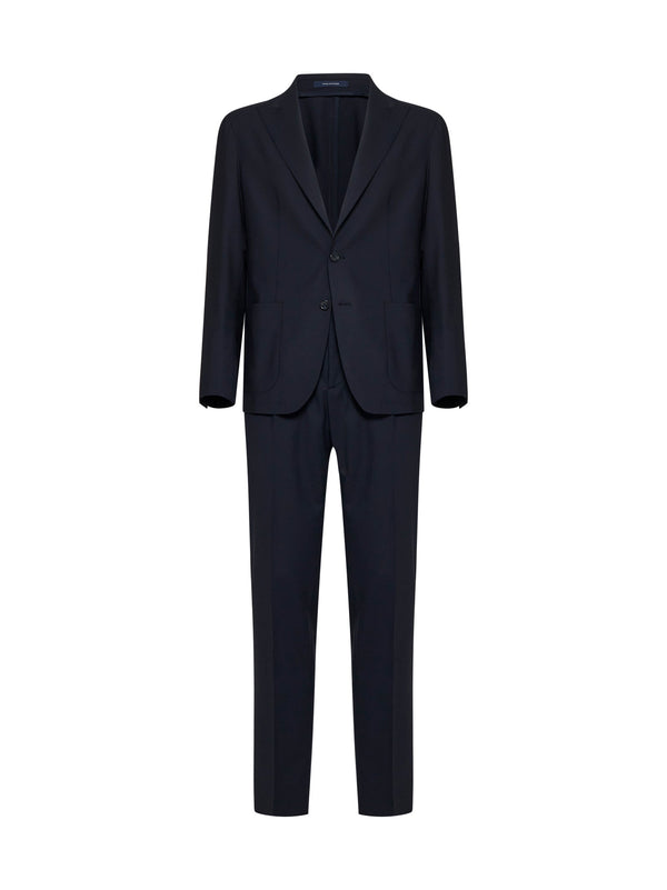 Single-Breasted Wool Suit Blue Virgin Suits