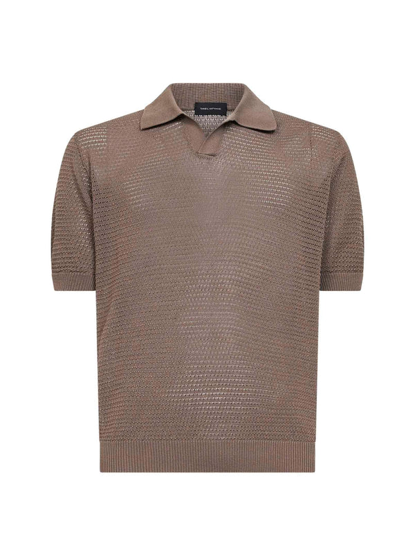Polo Shirt Beige Cotton