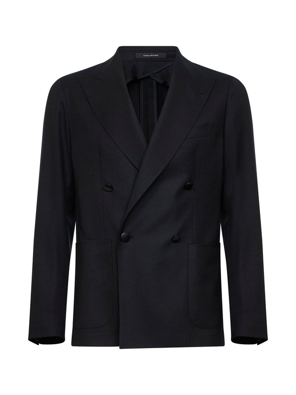 Blazer Montecarlo Black Virgin Wool Jacket