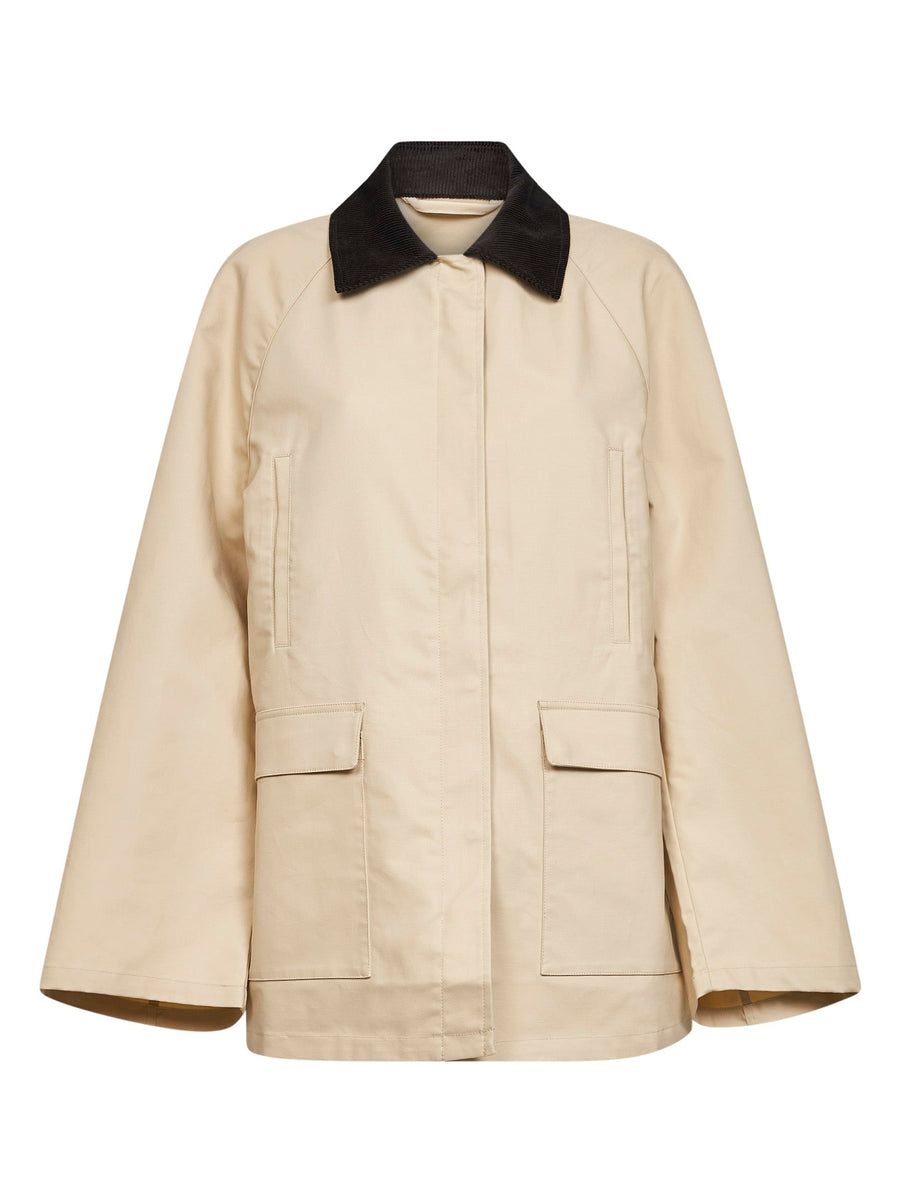 Cotton Summer Jacket Beige Bomber