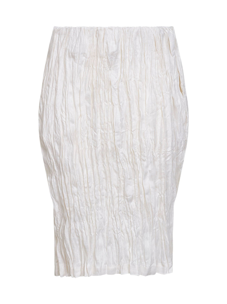 Pencil Skirt Ivory Linen