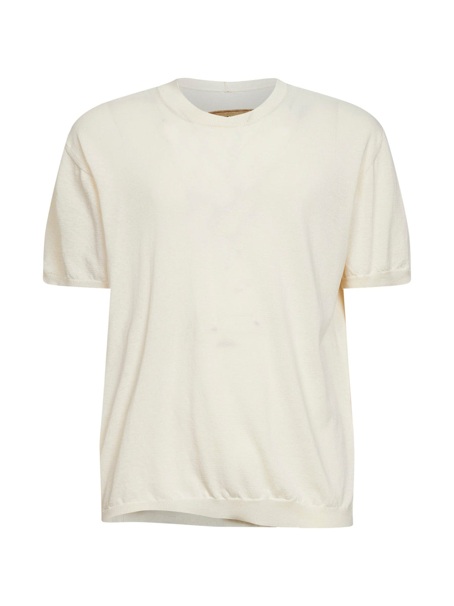 Crewneck Sweater Beige Cotton