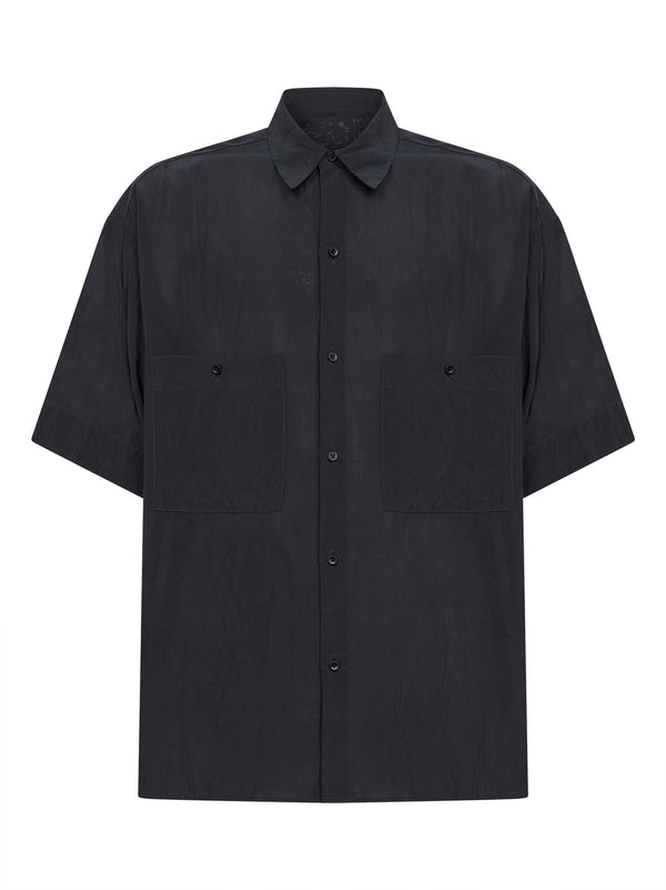 Navy Blue Viscose Shirt