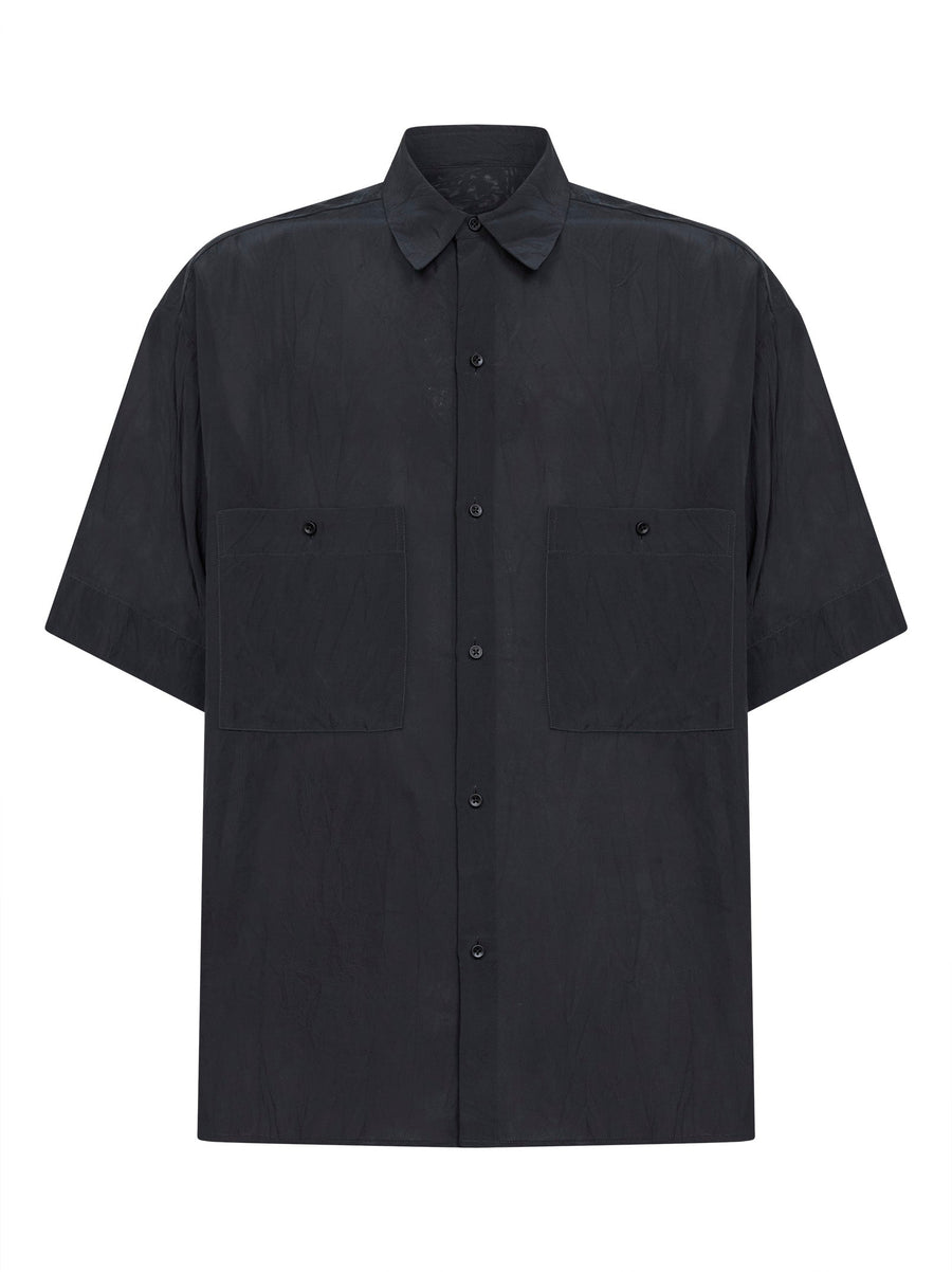 Navy Blue Viscose Shirt