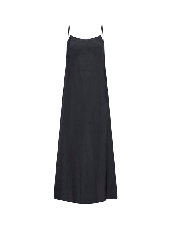 Navy Blue Viscose Anaya Midi Dress