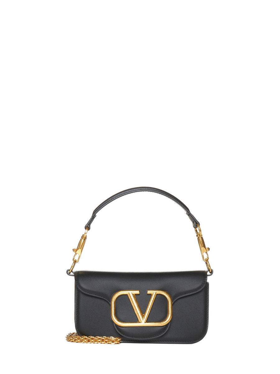 Shoulder Bag Black Locò Calf Leather