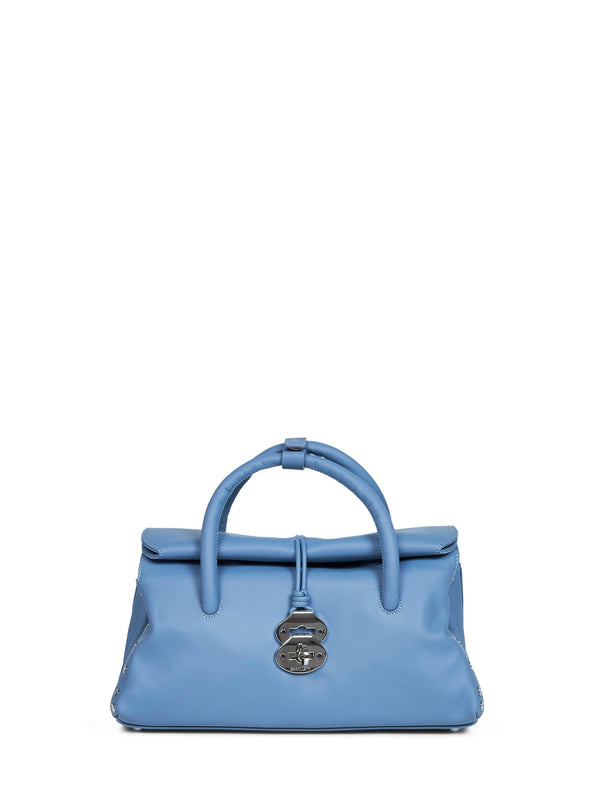 Blue Zelante Ribolla Dotta Handbag Bovine Leather Handbags