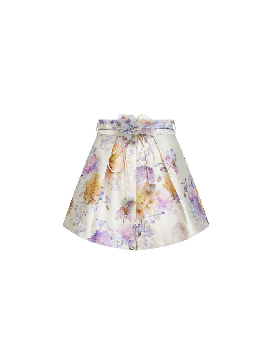 Shorts Luna Tuck Multicolour Silk-Cotton