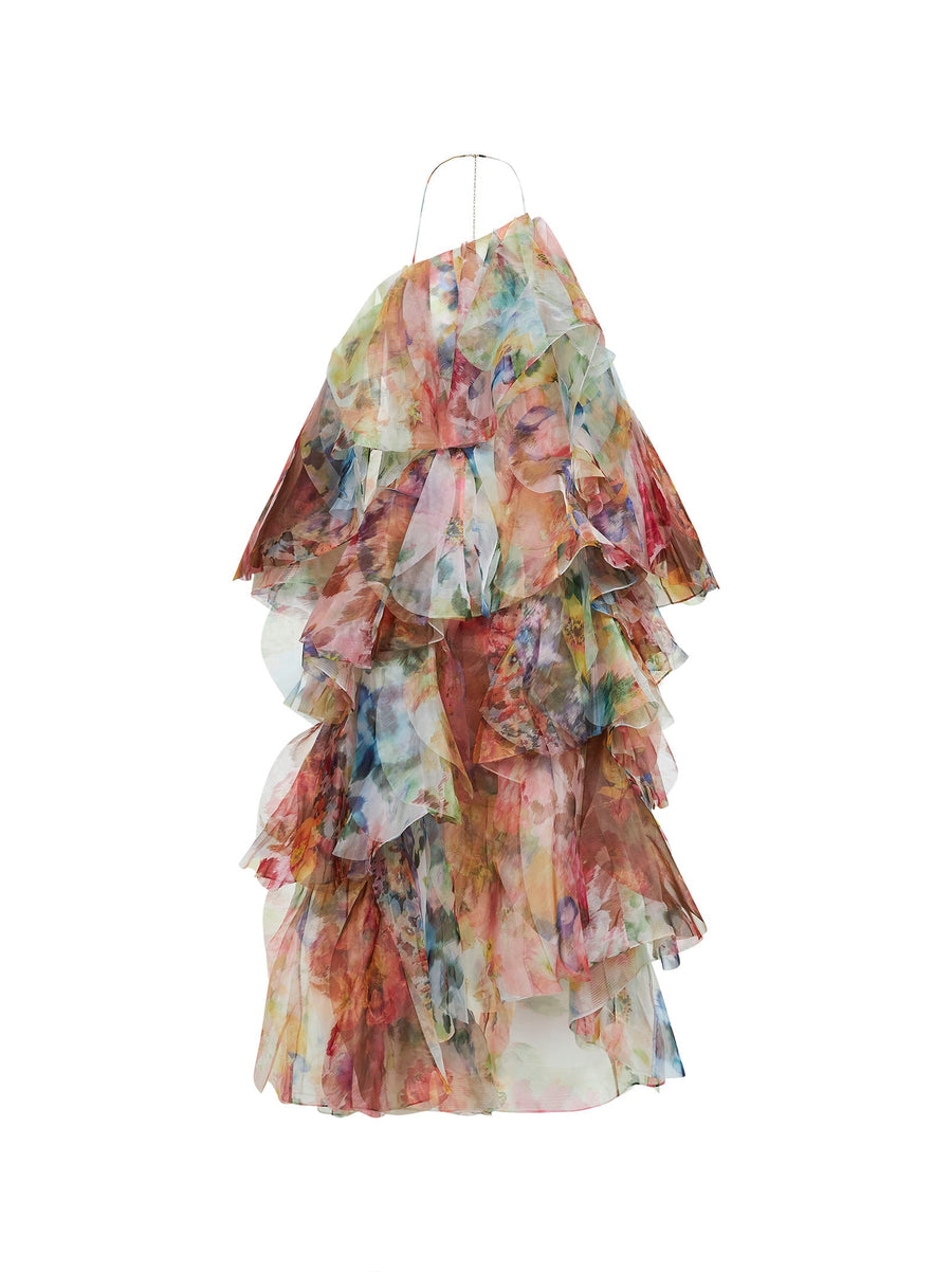 Maxi Dress Luna Georgette Multicolour Polyester