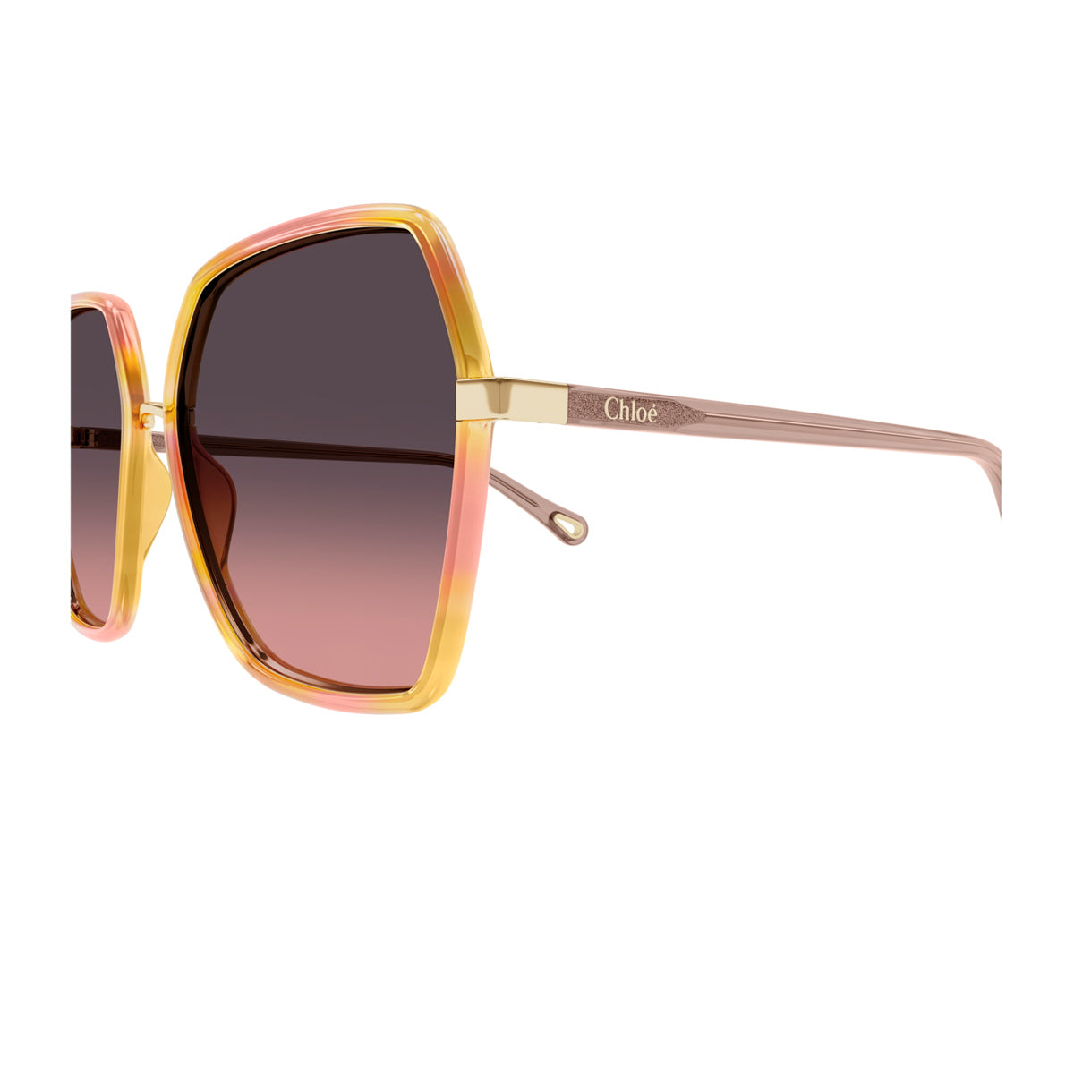 Chloé CH0262S Linea 003 Havana Pink Red Multicolore Bio-injected Occhiali Da Sole