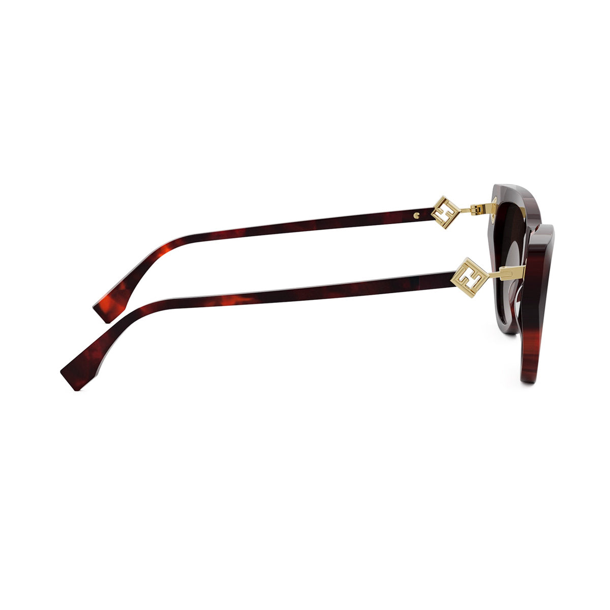 FE40149I FF Diamonds 54F Havana Rosso Marrone Acetate Occhiali Da Sole
