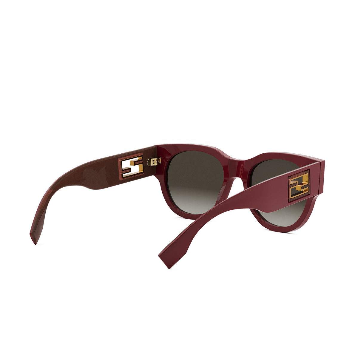 Fendi FE40147I BAGUETTE Rosso Acetate Occhiali Da Sole