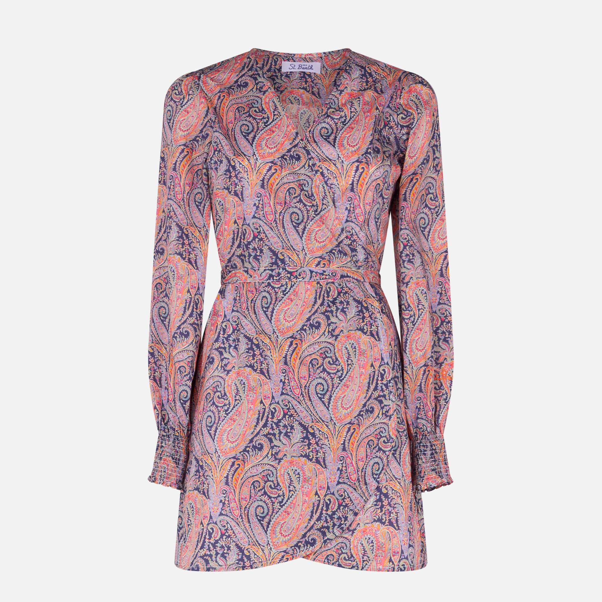 Cotton Short Dress Brilly With Liberty Print | Made Fabric Brown