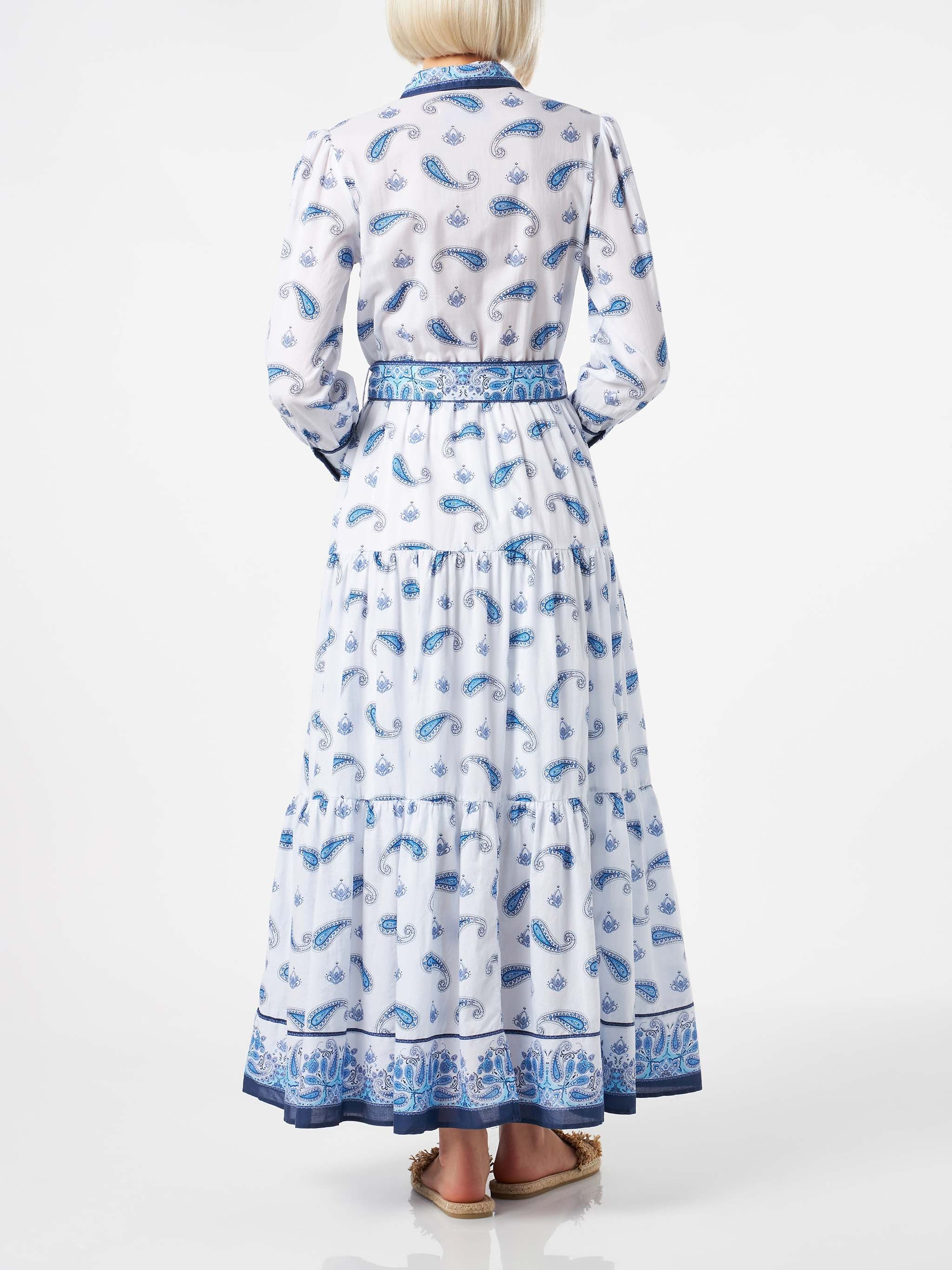 Blue Paisley Jensen Cotton Dress