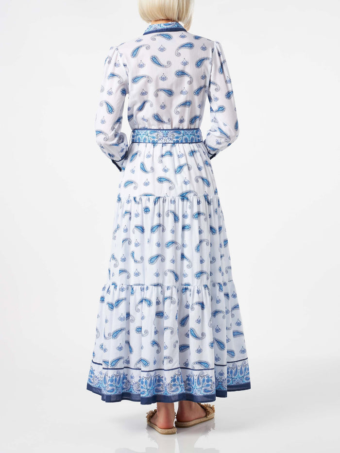 Blue Paisley Jensen Cotton Dress